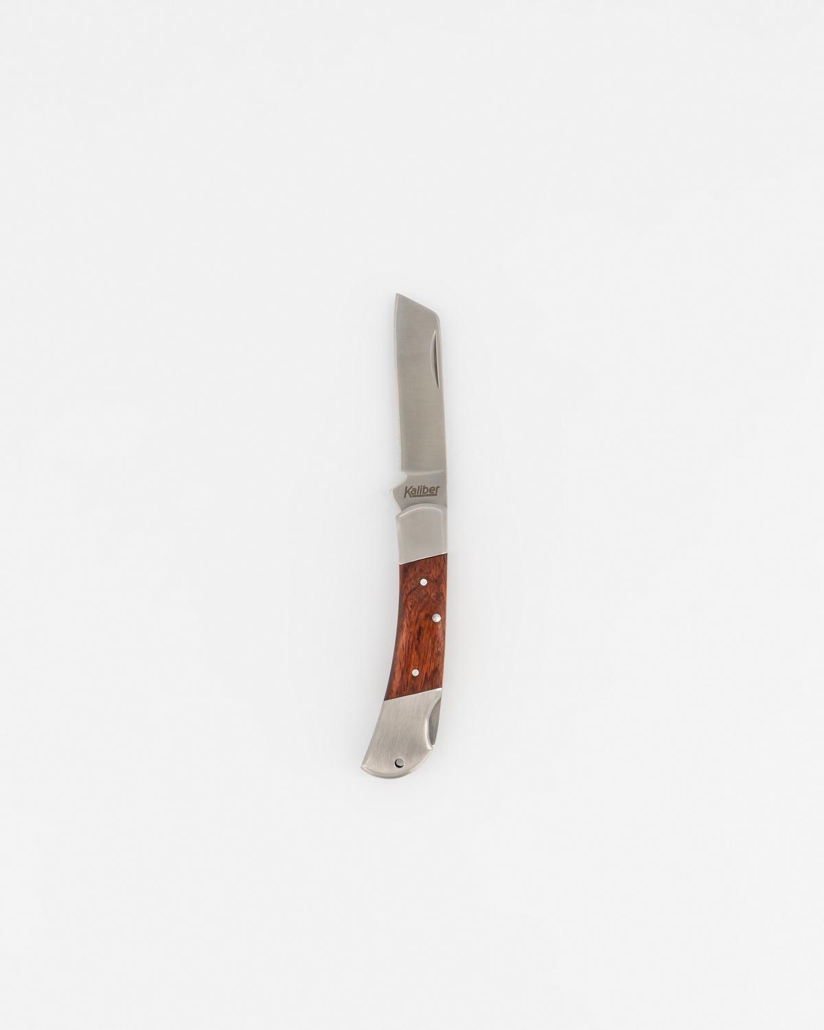 Kaliber Steenbok Folding Knife With Leather Pouch