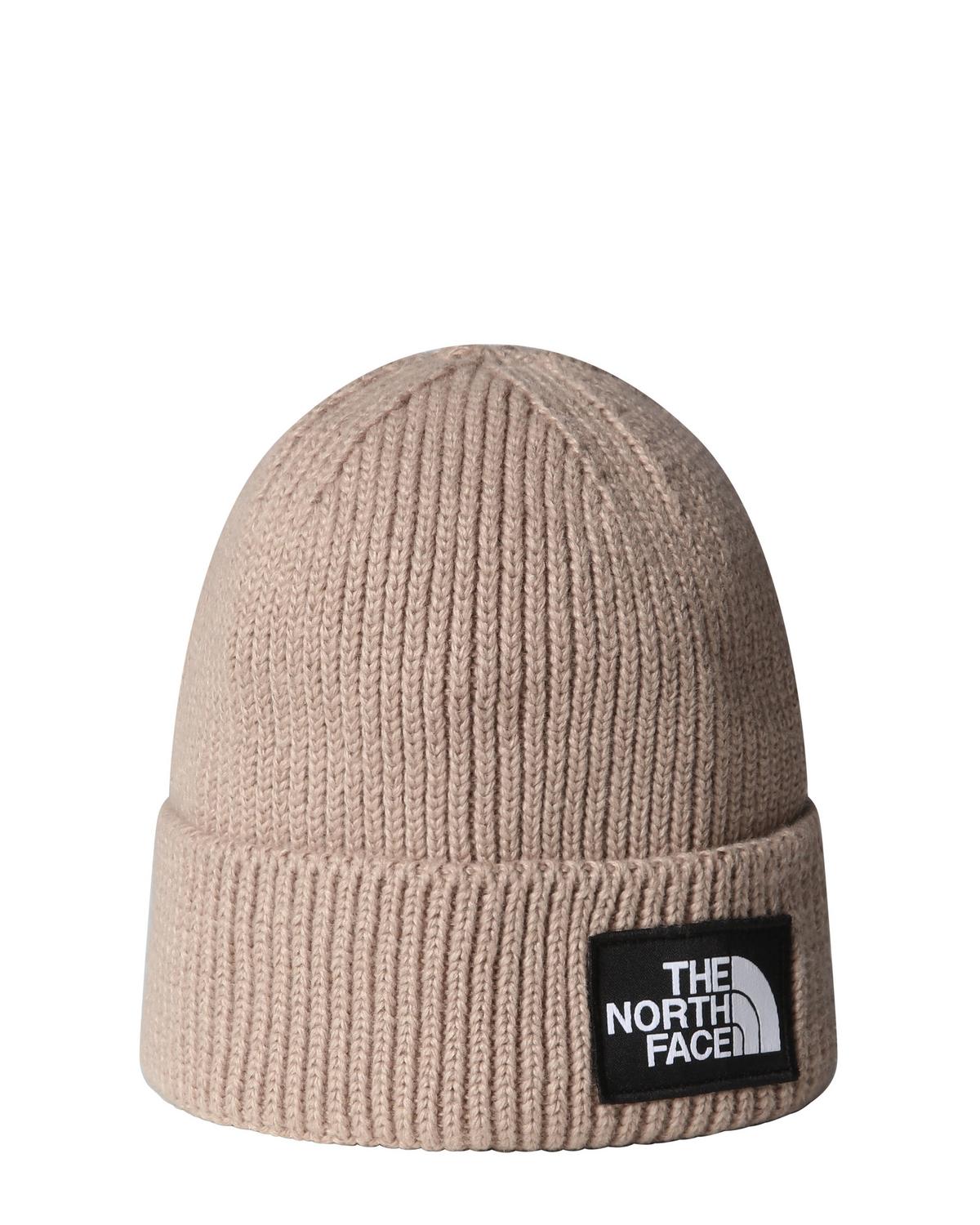 The North Face Logo Box Cuffed Beanie Rib Knit Hat