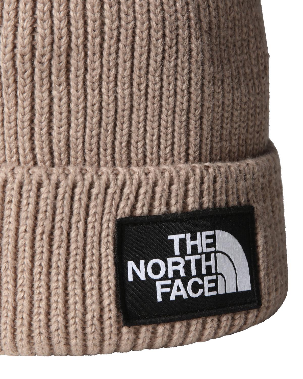 The North Face Logo Box Cuffed Beanie Rib Knit Hat