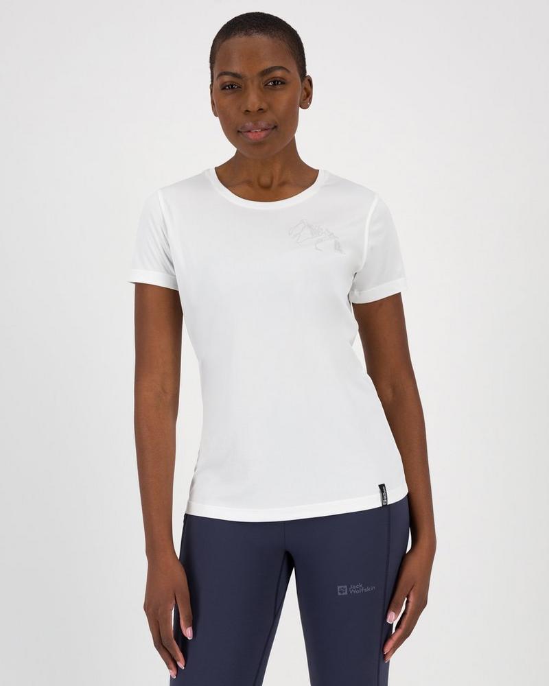 Jack Wolfskin Women’s Peak Graphic T-shirt White
