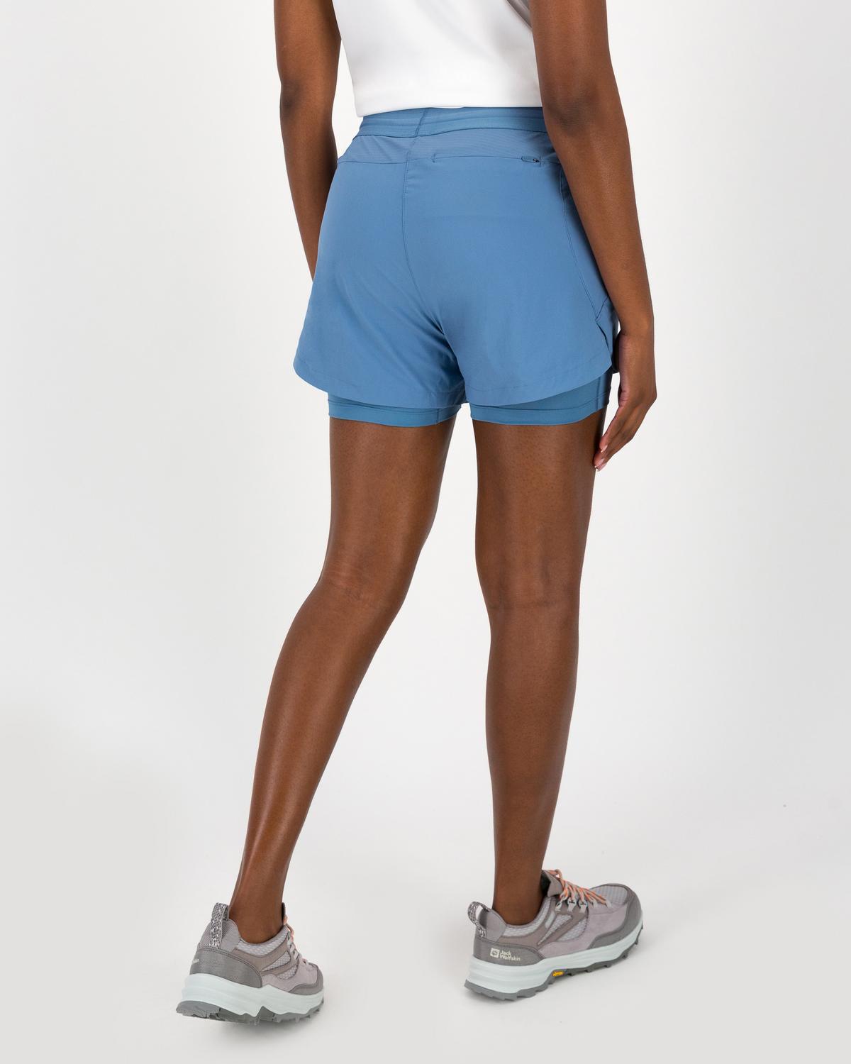 Jack Wolfskin Women’s Prelight 2-in-1 Shorts Mid Blue
