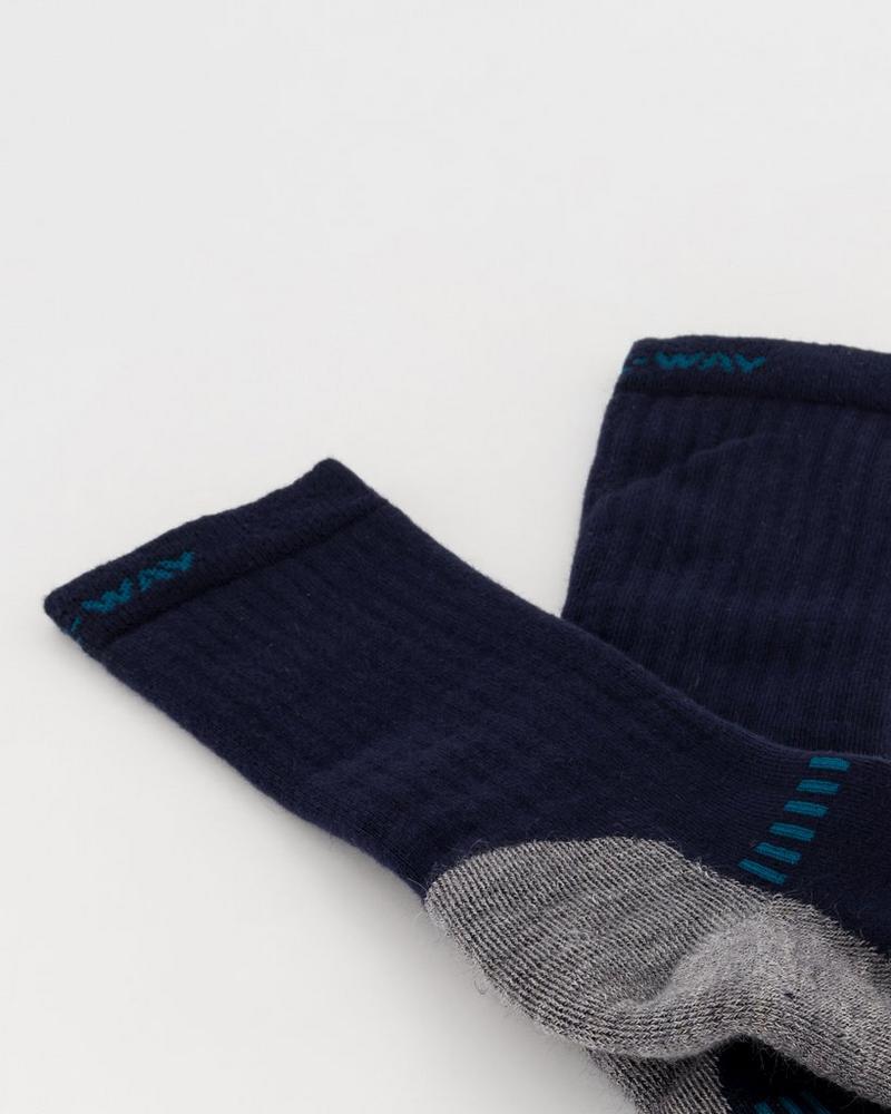 K-Way Performance Midweight Hiker Socks Anti-bacterial Mohair