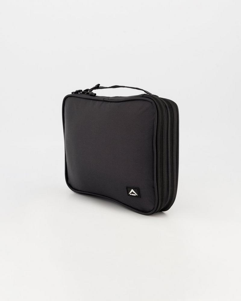K-Way Tech Pouch Durable Travel Gadget Organizer Black
