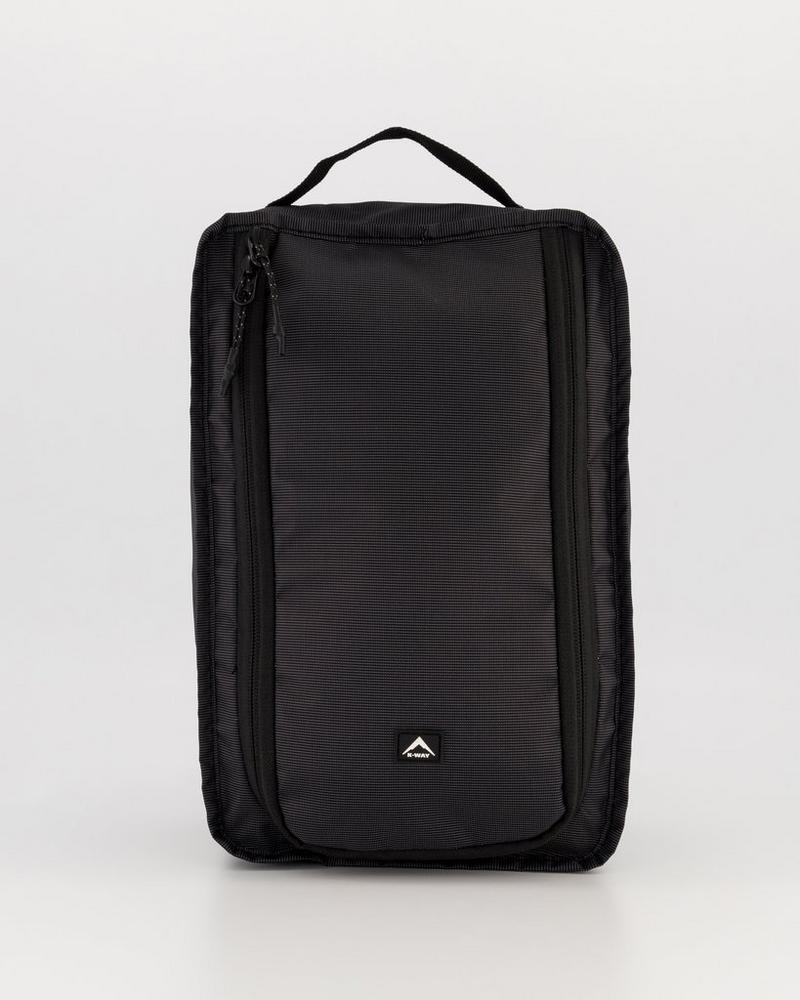 K-Way Shoe Bag Travel Organizer Compact Black