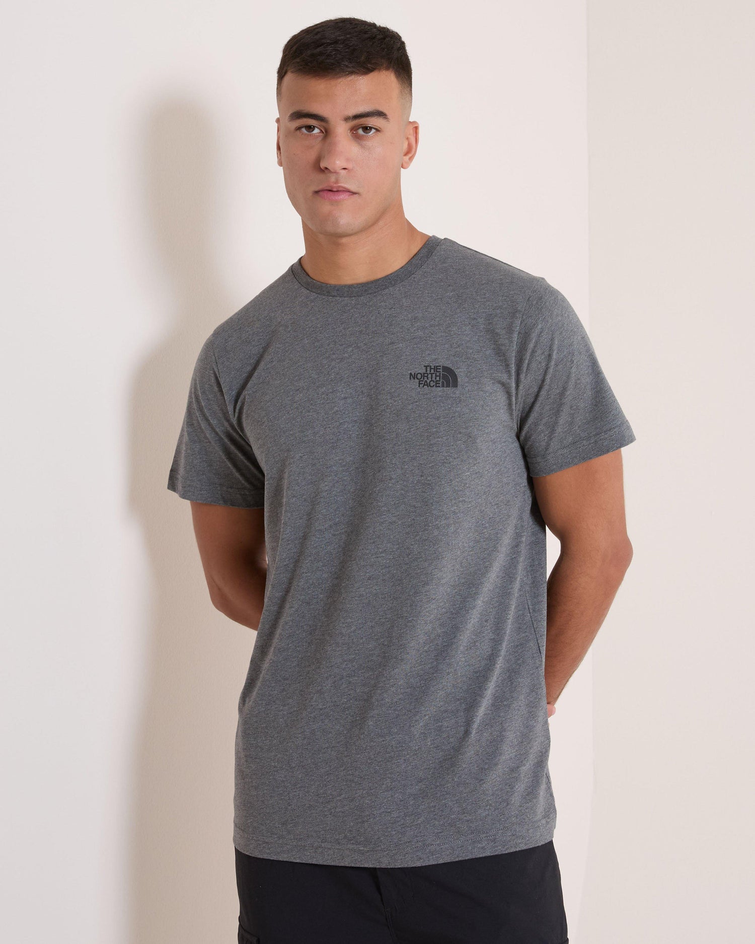 The North Face Simple Dome Men's T-Shirt Cotton-Blend Grey