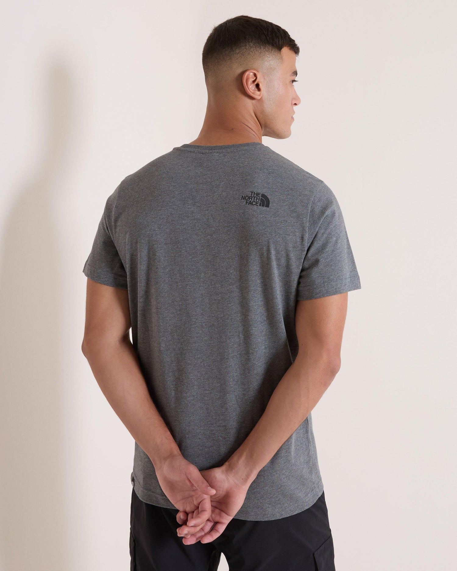 The North Face Simple Dome Men's T-Shirt Cotton-Blend Grey