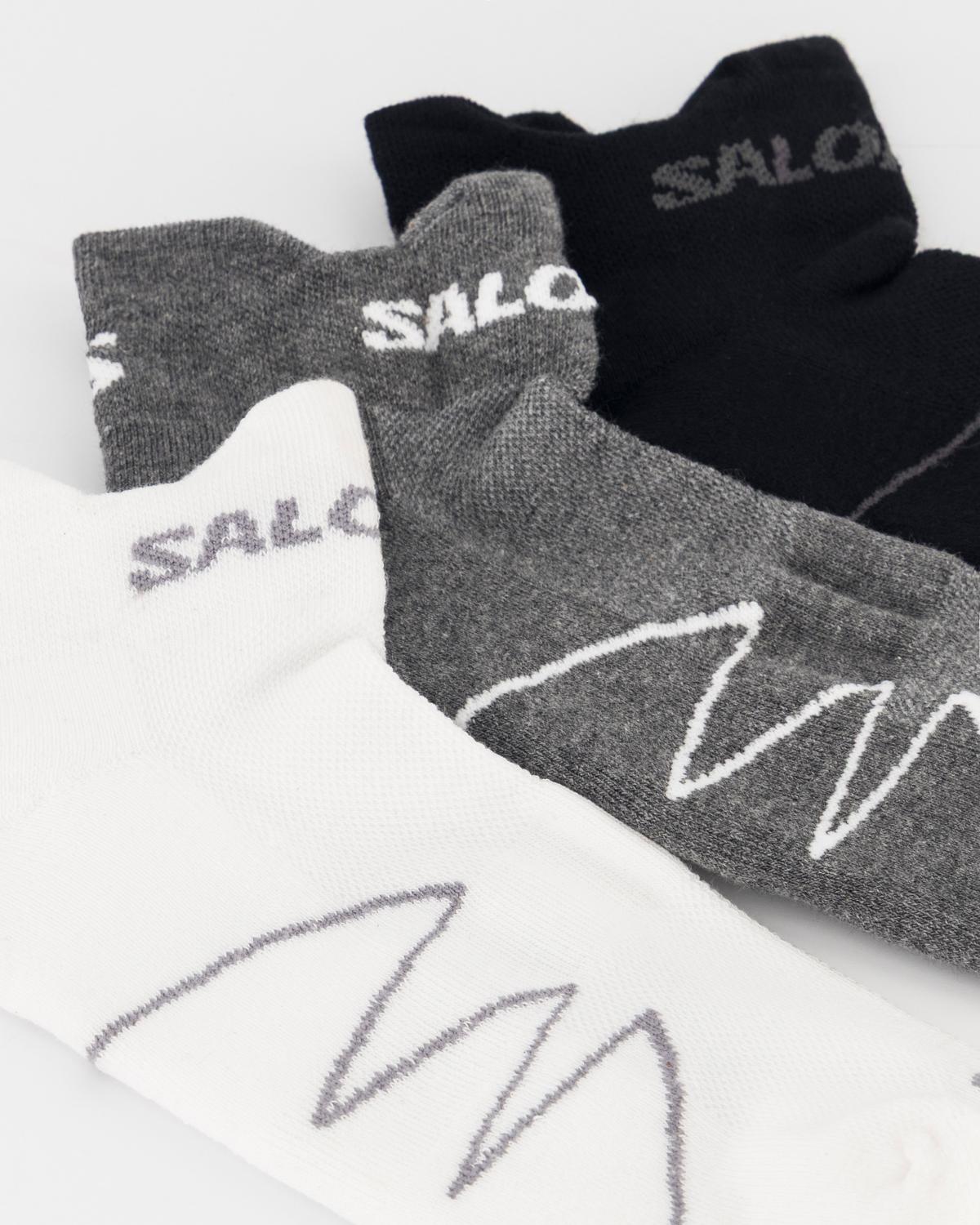 Salomon XA Sonic Socks 3 Pack Cushioned Ankle Black
