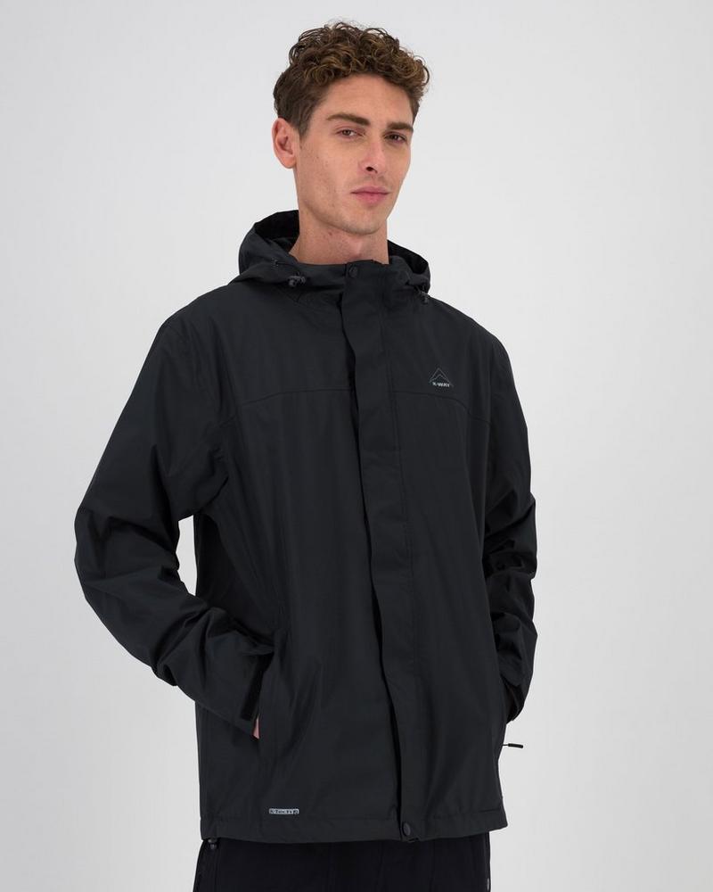 K-Way Alto Rain Jacket Men's Waterproof Breathable Black