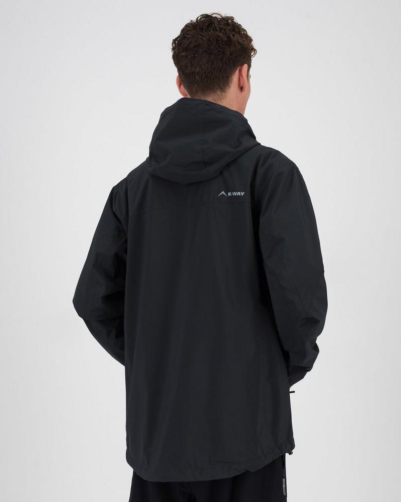 K-Way Alto Rain Jacket Men's Waterproof Breathable Black