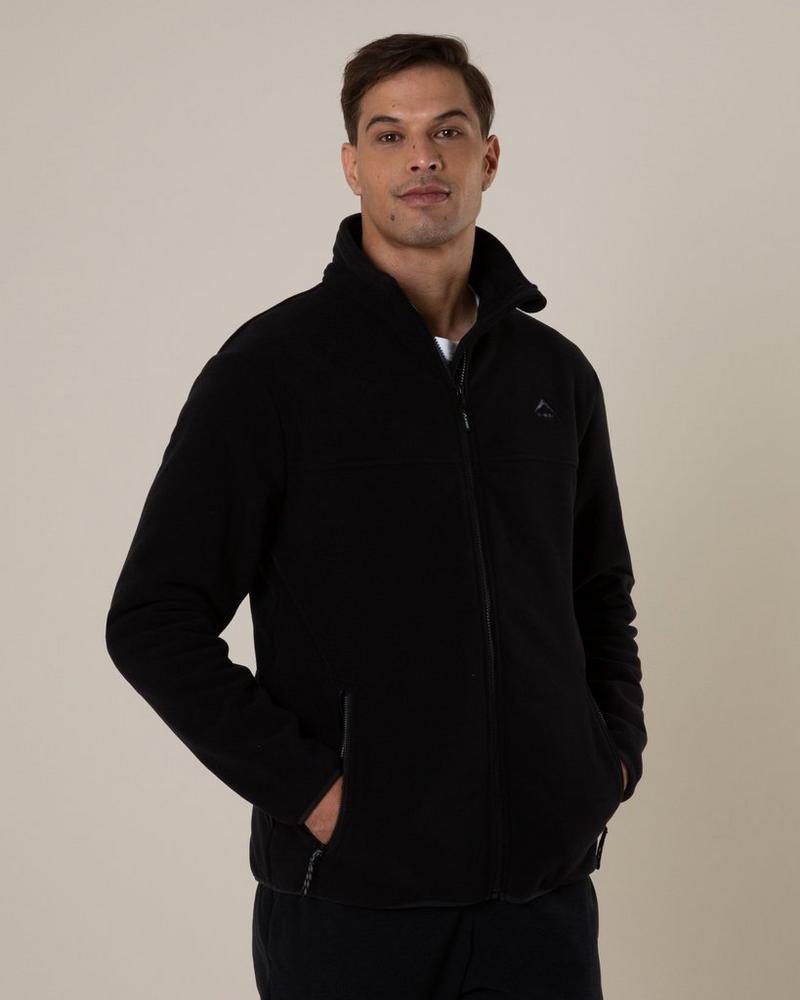 K-Way Performance TerraGuard Men's Full Zip Fleece Jacket Black