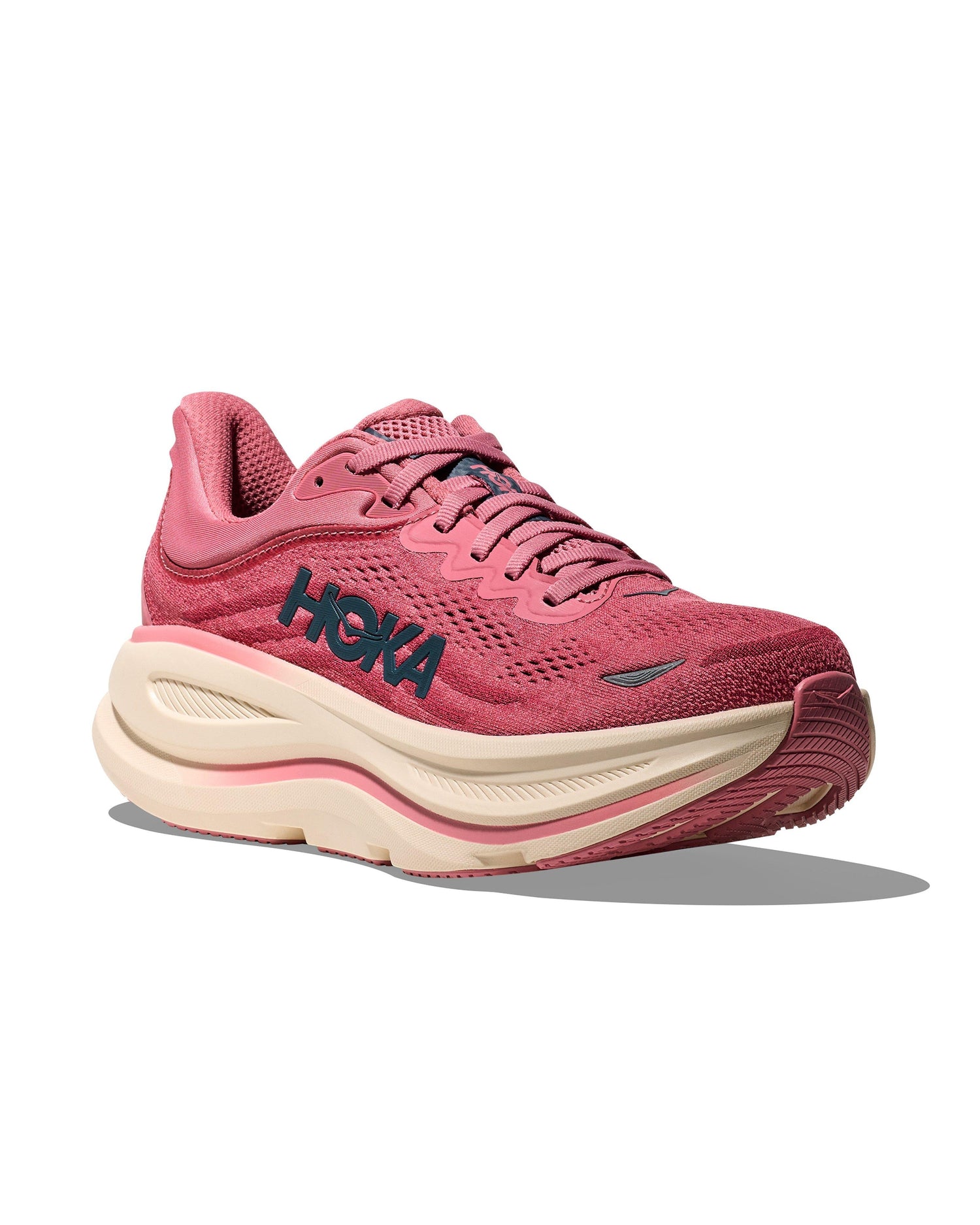 Hoka Bondi 9 Women's Road Running Shoes Berry Knit