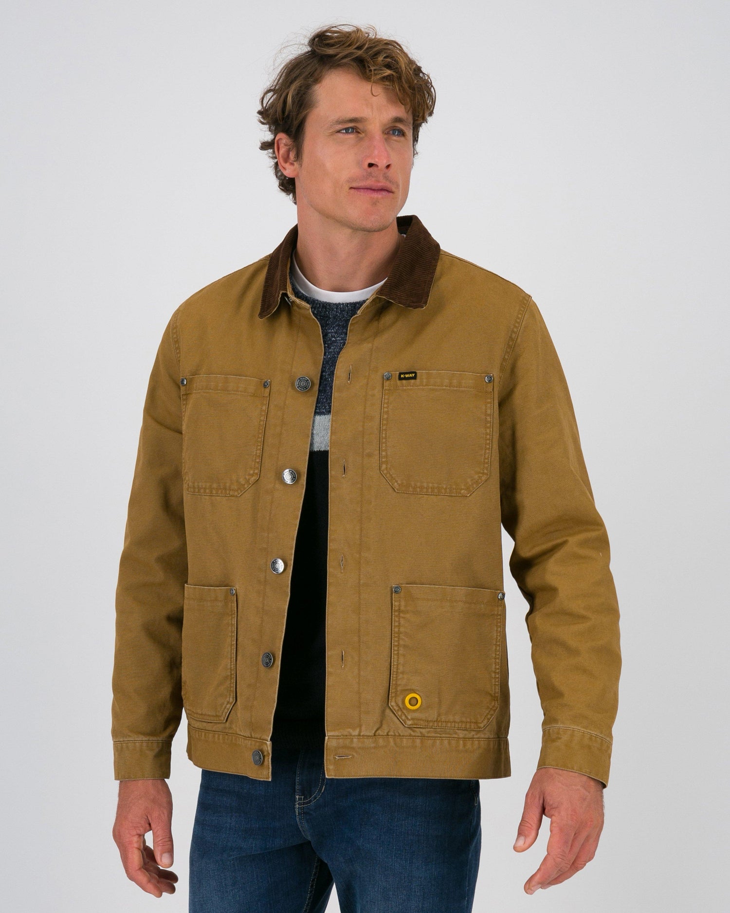 K-Way Elements Byron Canvas Chore Jacket Men's Camel