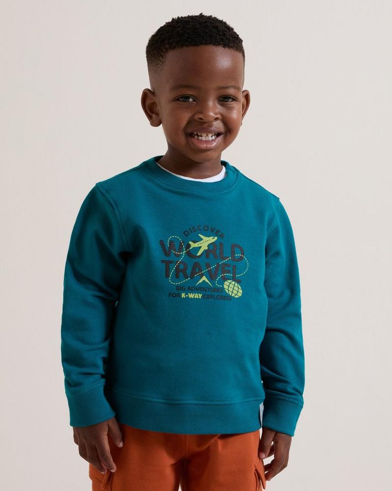 K-Way Kids Odyssey Long Sleeve Cotton Fleece Track Top