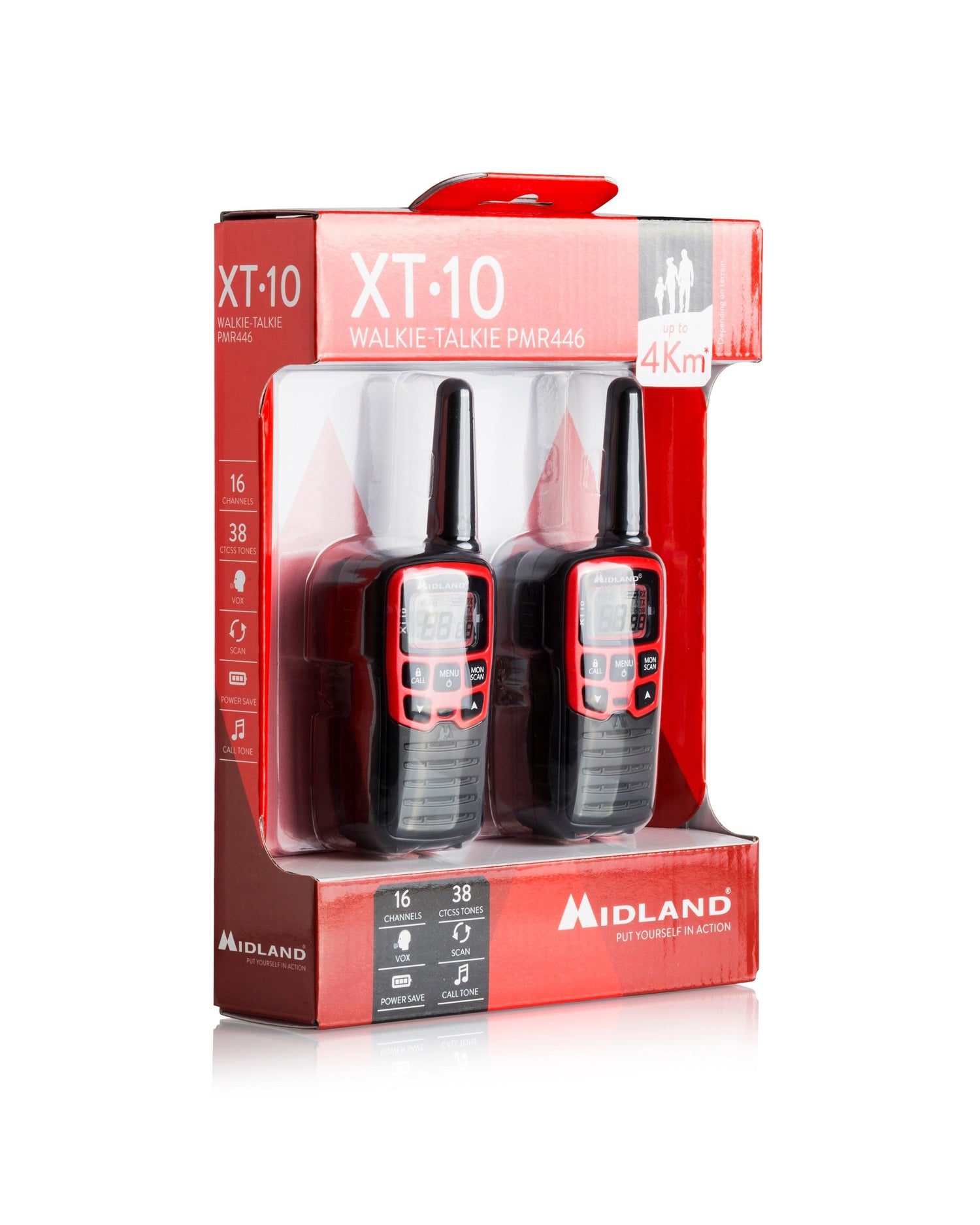 Midland XT10 Two Way Radio Red