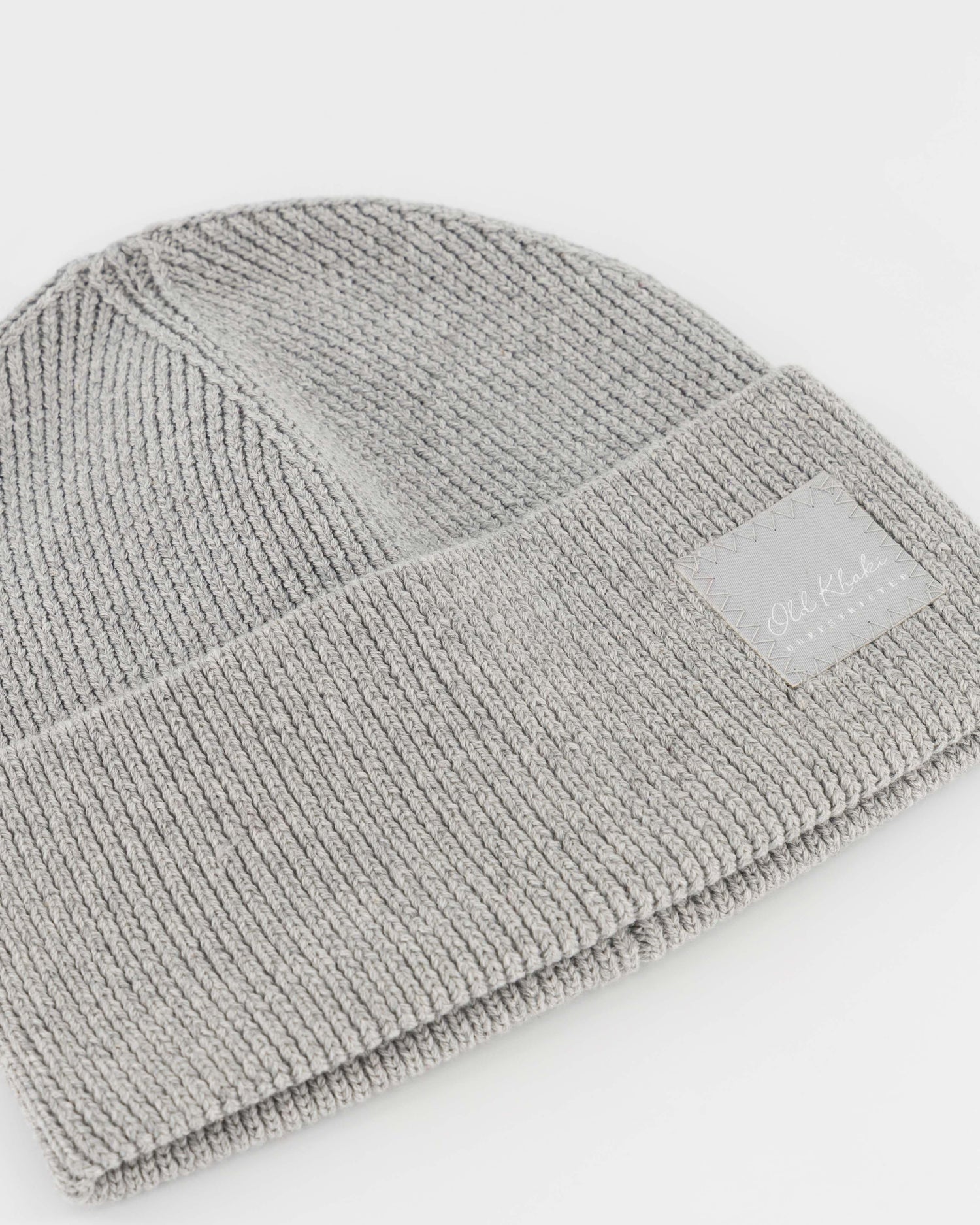 Old Khaki Scarlet Fine Rib Cotton Beanie