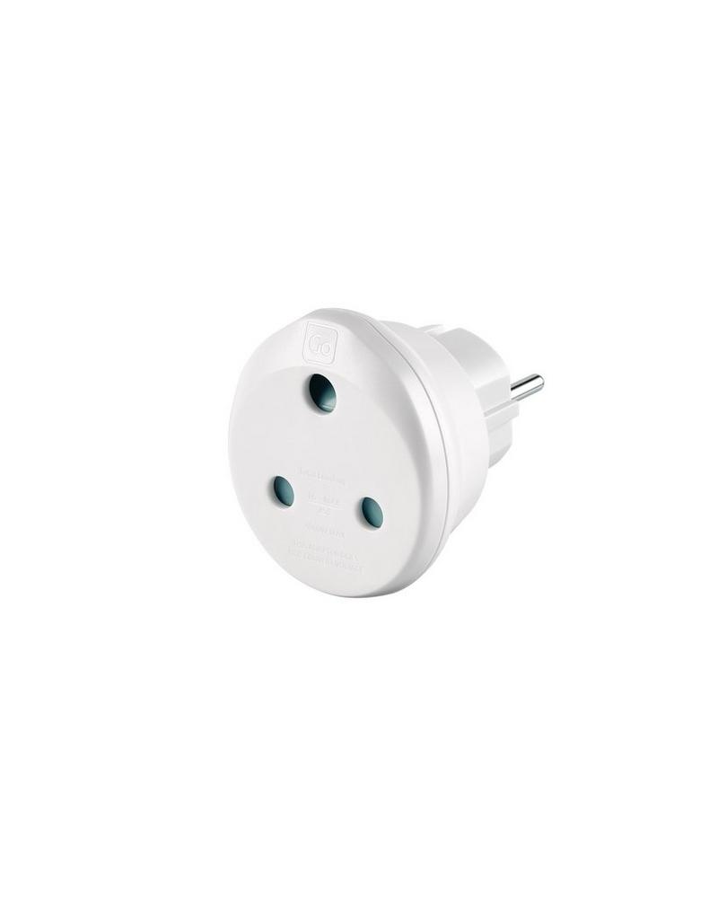 Go Travel SA-to-EU Compact Travel Adaptor White