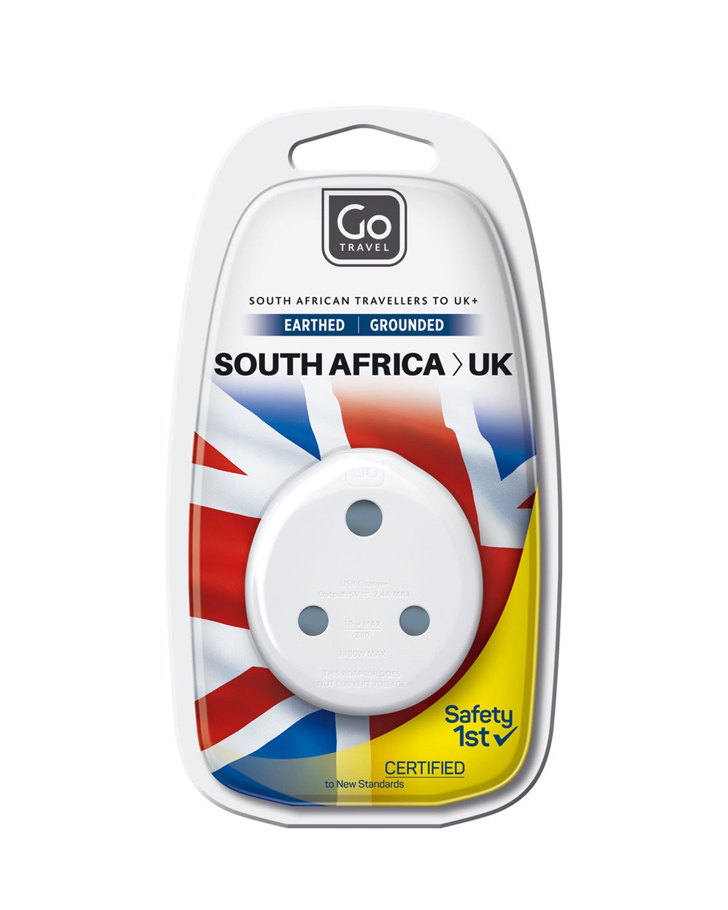 Go Travel SA-to-UK Adaptor Compact Travel Plug