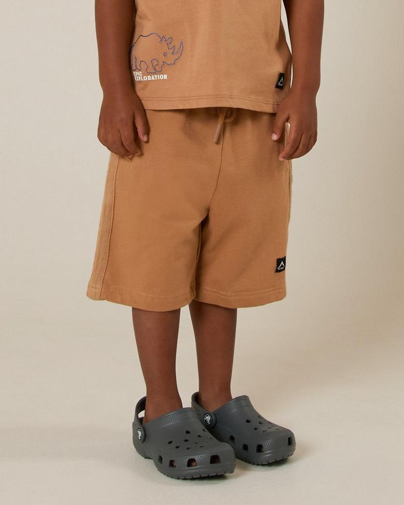 K-WAY Kids Fleece Shorts Midweight Cotton Blend Adjustable Waist