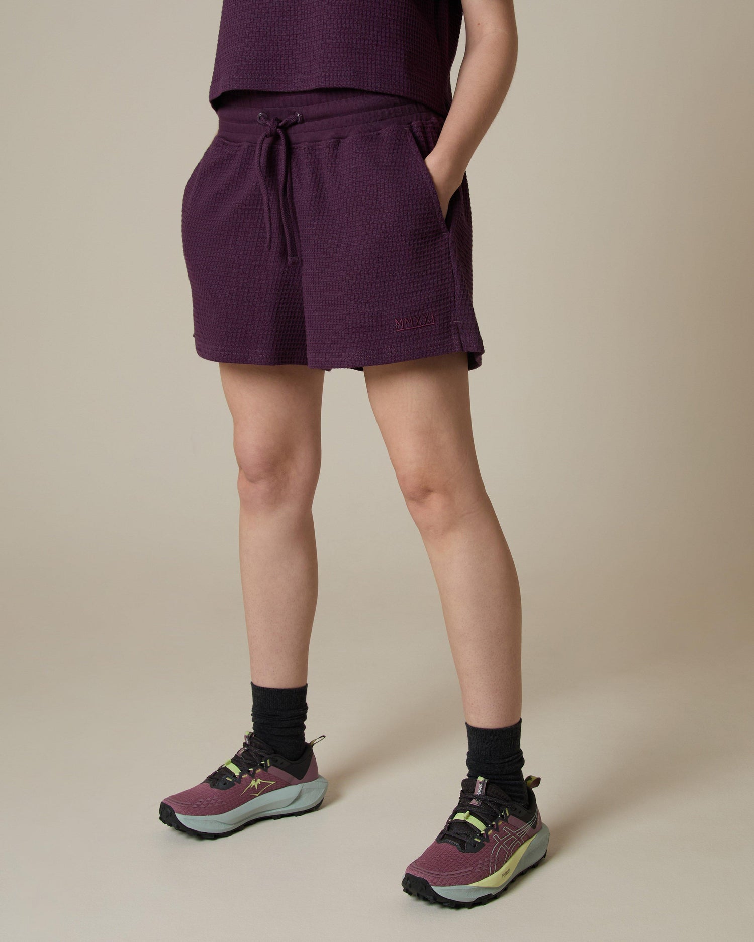 K-Way MMXXI Women's Abigail Fleece Shorts Pigment Dye Purple