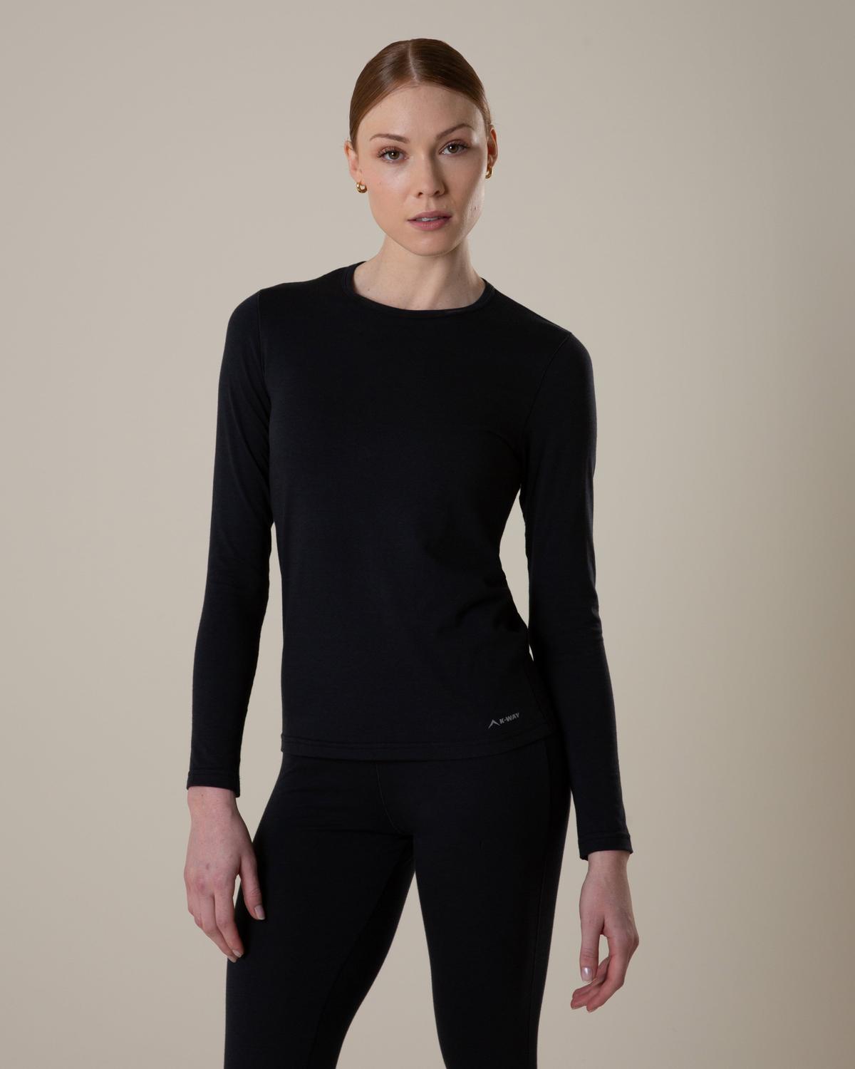 K-Way Women's Base Layer Long Sleeve Top Black