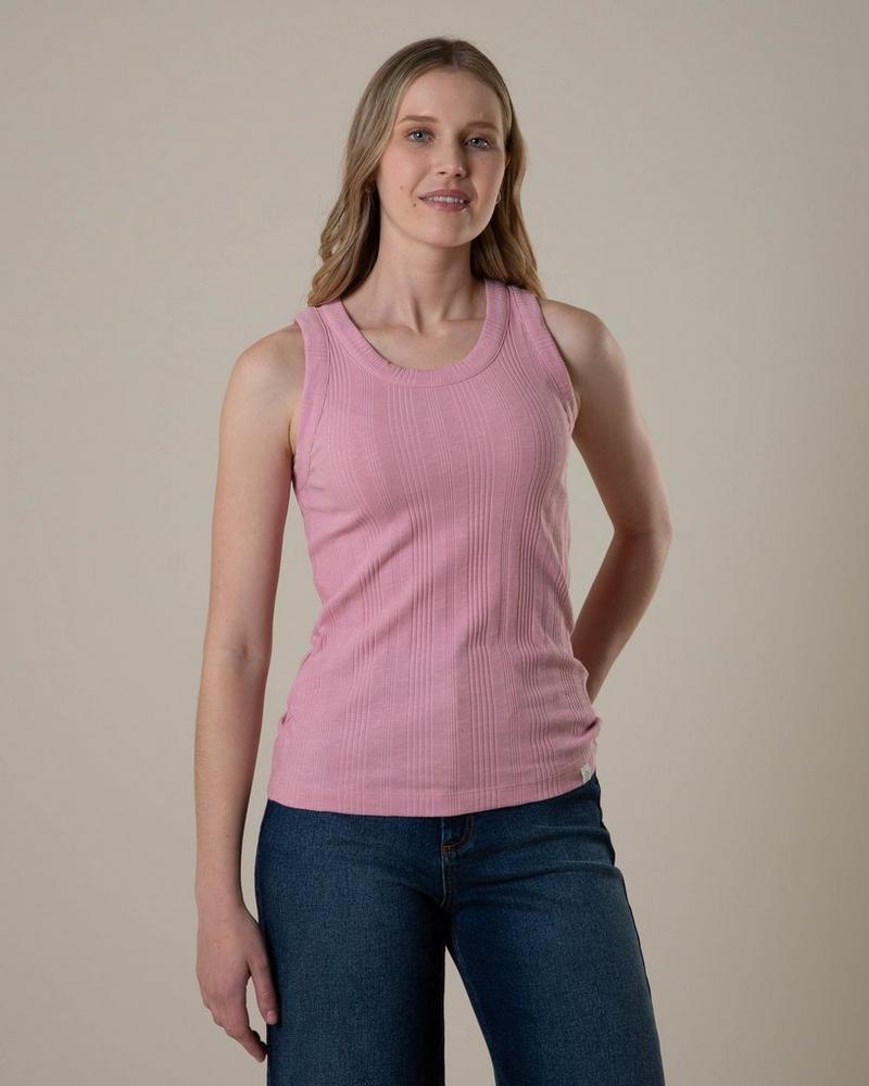 Rare Earth Women's Blossom Rib Tank Top