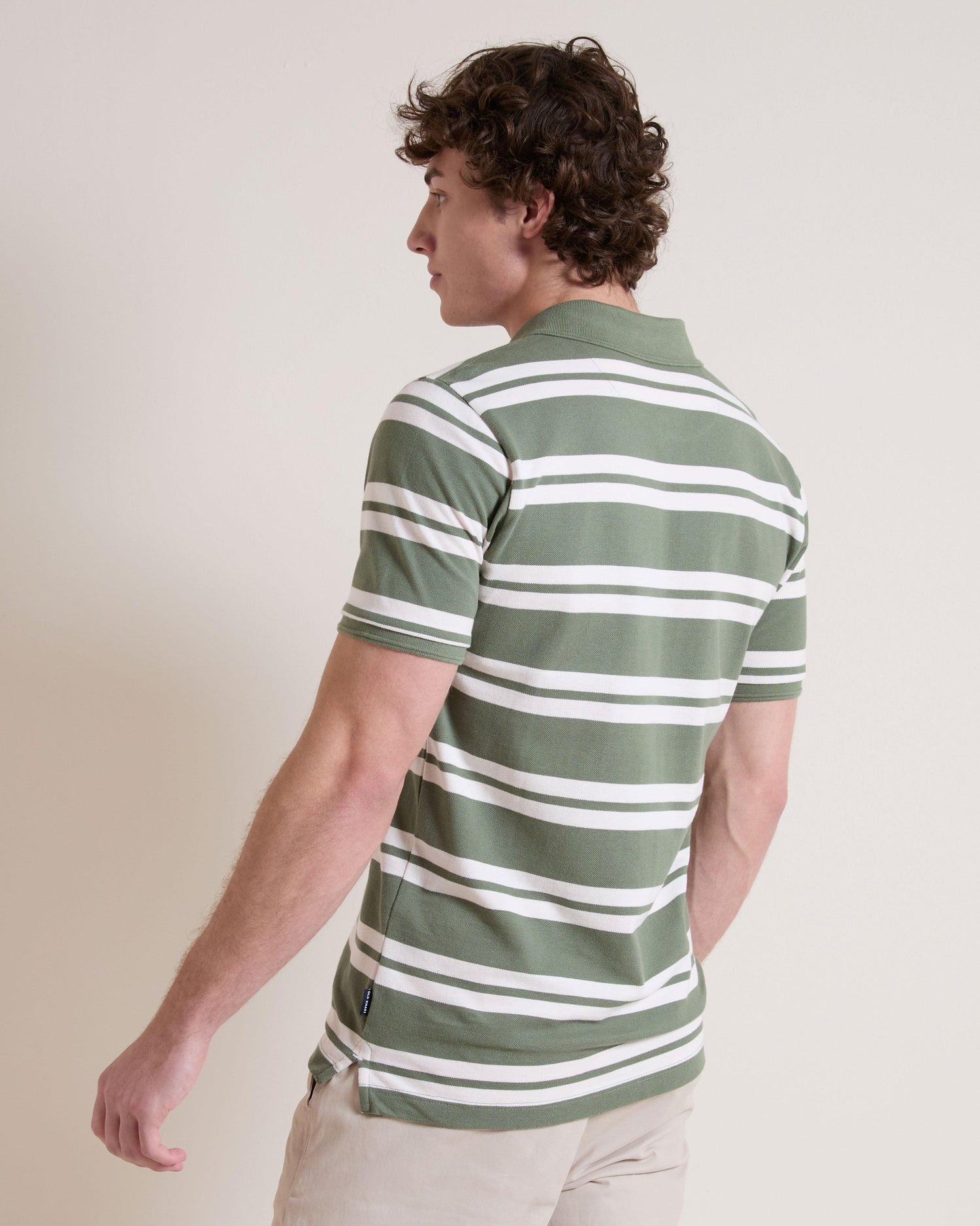 Old Khaki Andrew Striped Golfer Men's Cotton Polo Shirt
