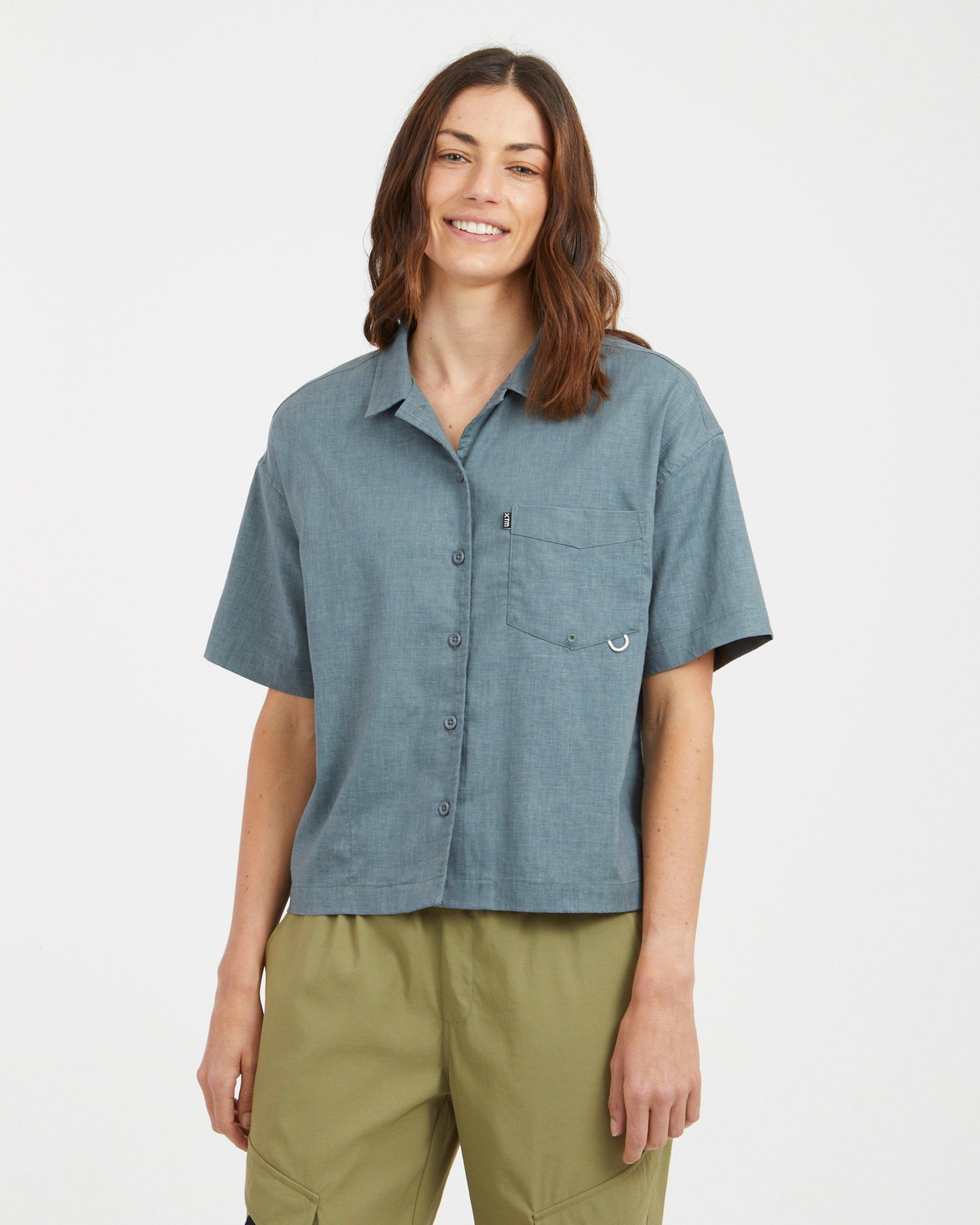 XTM Women's Tea Tree Hemp-Blend Hiking Shirt Mid Blue
