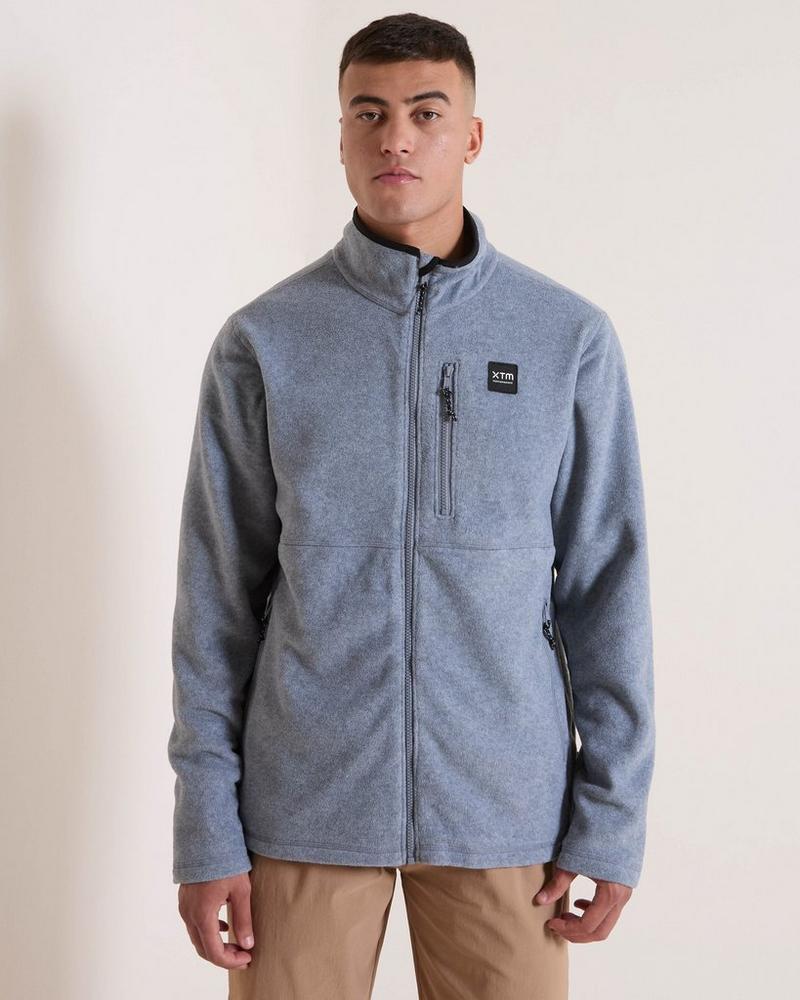 XTM Stanley Men's Fleece Jacket Recycled Polyester Light Grey
