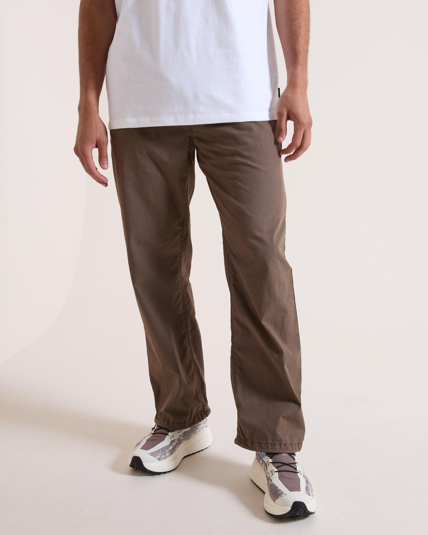 K-Way MMXXI Martin Men's Belted Pants Relaxed Fit Brown