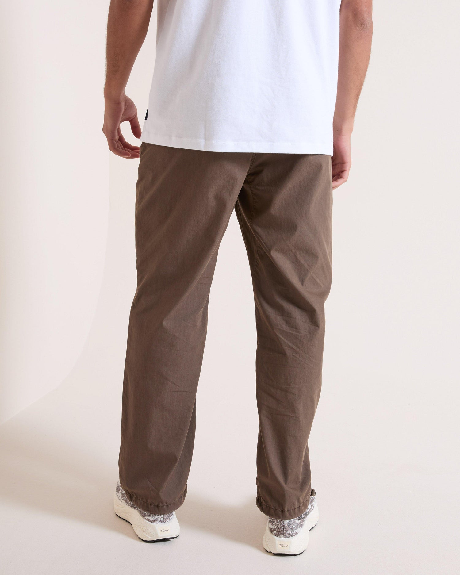 K-Way MMXXI Martin Men's Belted Pants Relaxed Fit Brown