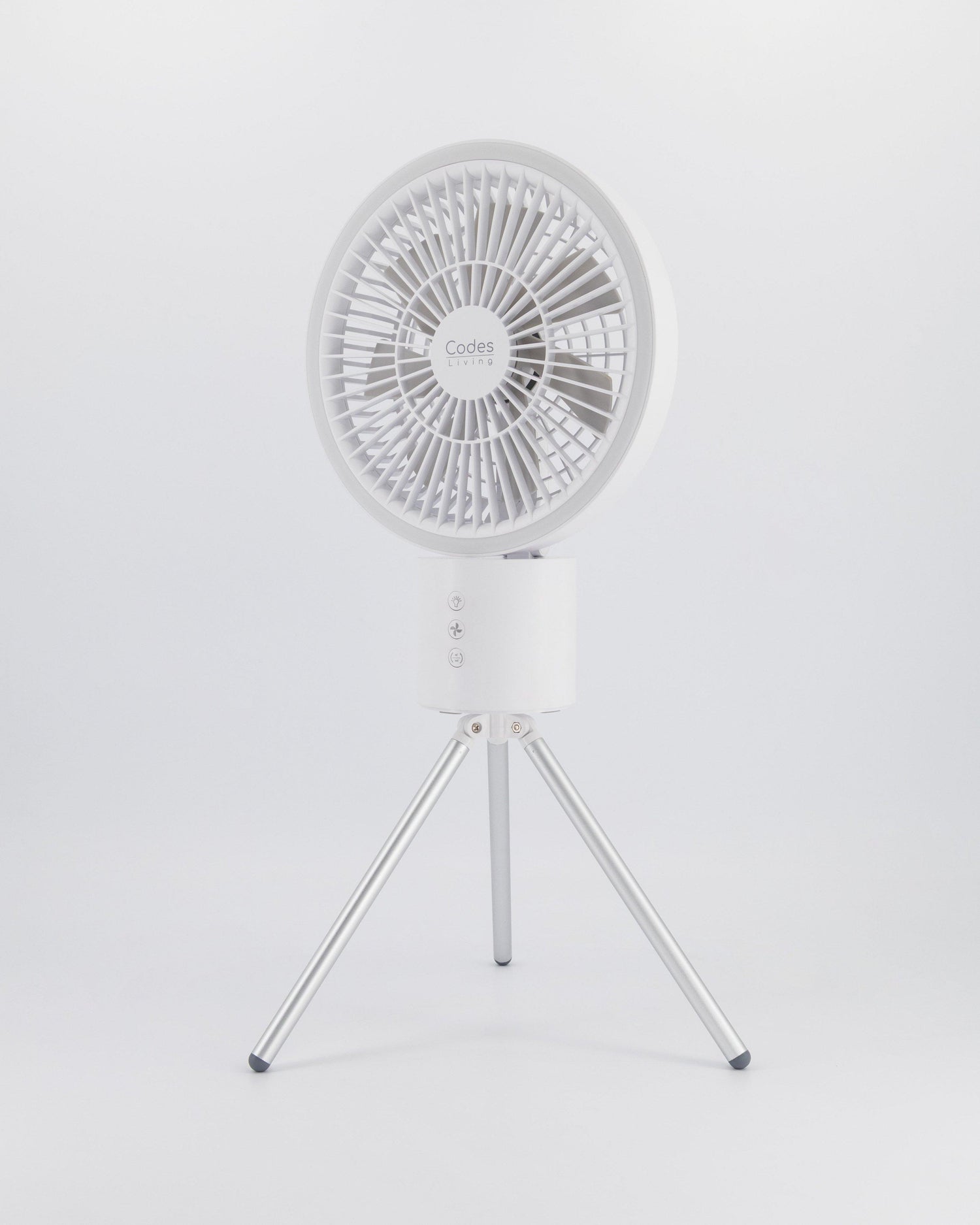 Codes Living 360° Rotation Fan Portable Rechargeable White