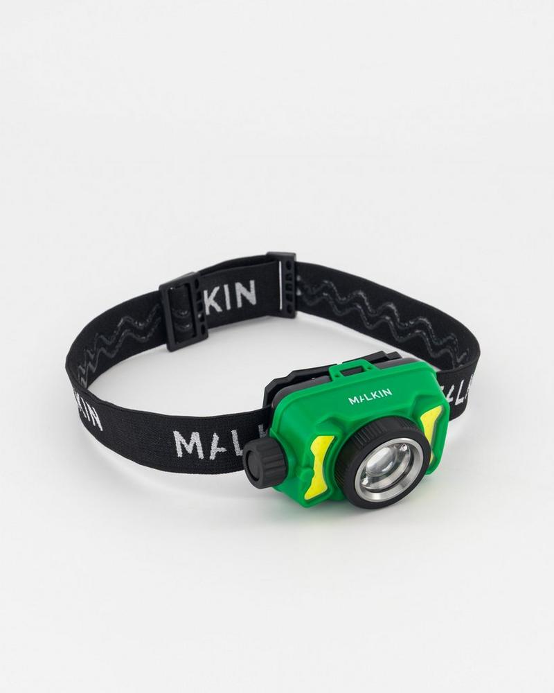 Malkin Vega 600-R Rechargeable LED Headlamp Green STD