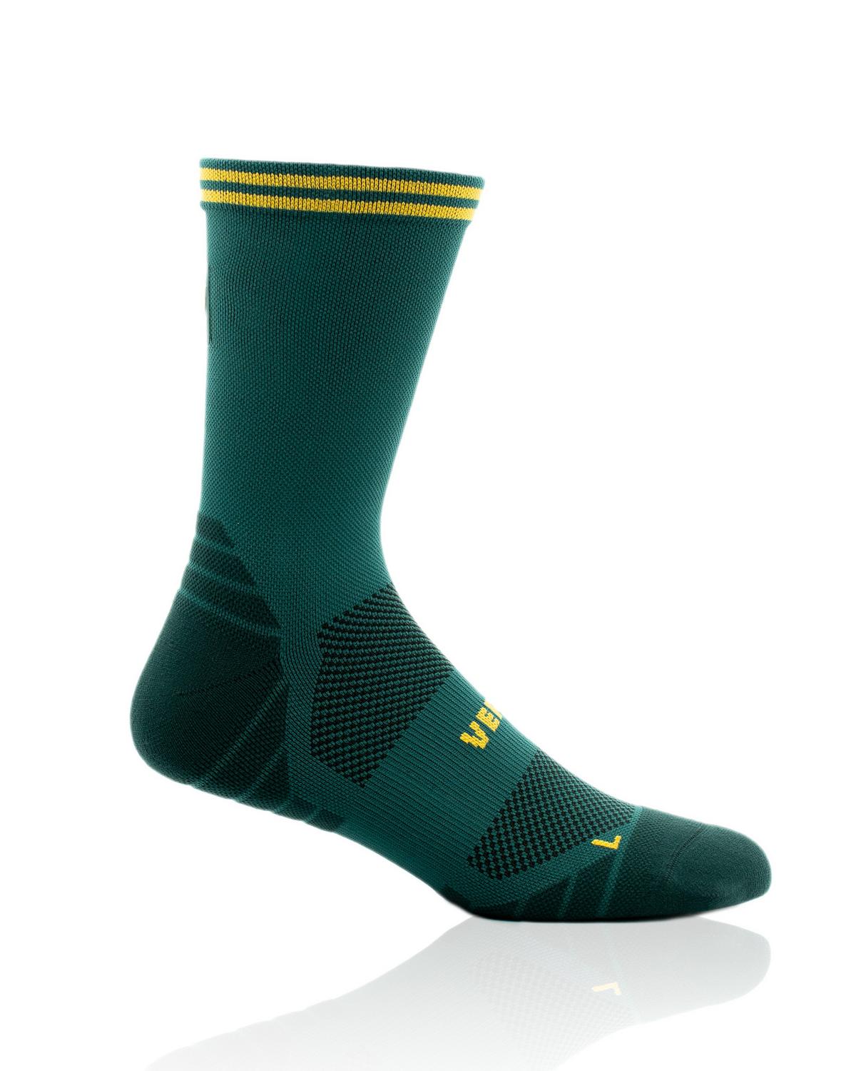 VERSUS Springboks Active Crew Tab Socks Dark Green
