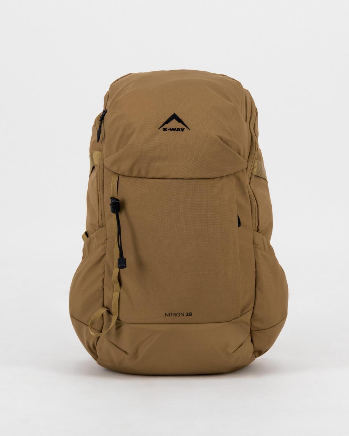 K-Way Nitron 28L Daypack Lightweight Durable Hiking Backpack Tan