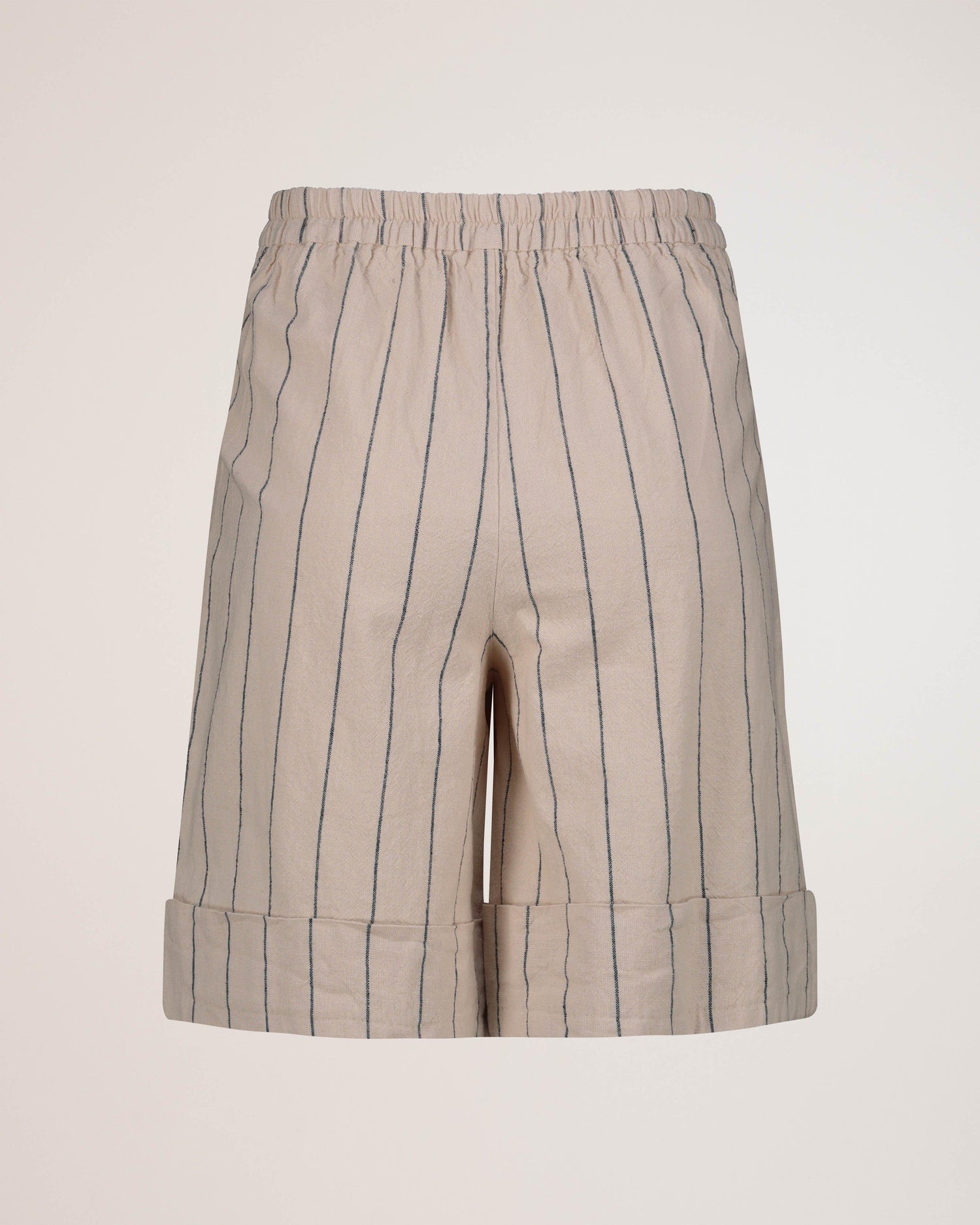 Rare Earth Women’s Abby Striped Shorts Lightweight Linen Blend Milk