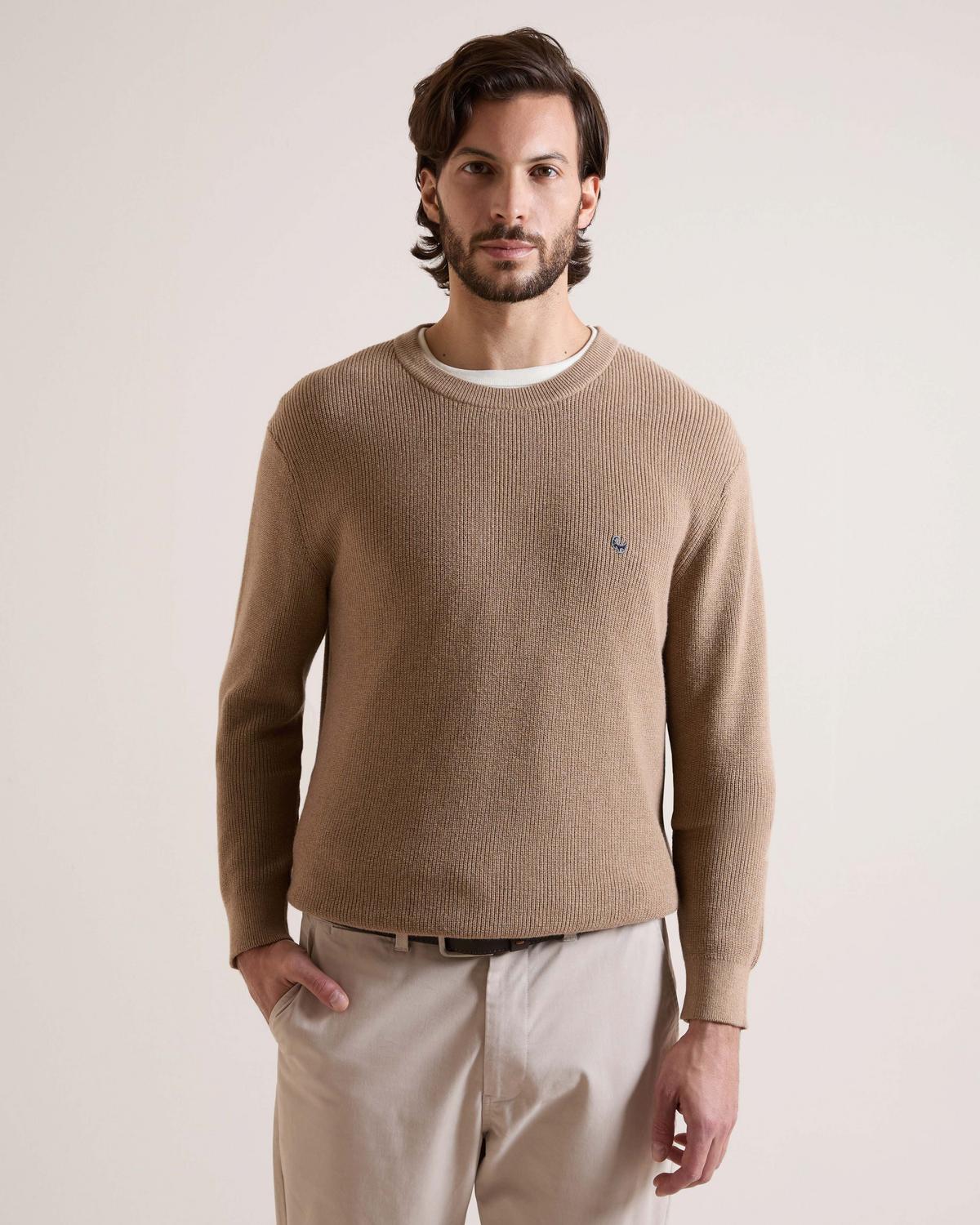 Old Khaki Men's Knox Textured Long Sleeve Crew Neck Jersey