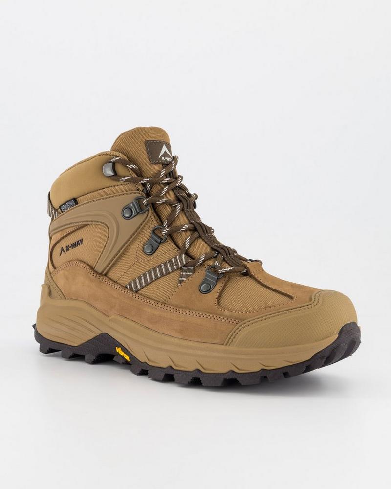 K-Way Men's Pathfinder Waterproof Mid Hiking Boot Brown