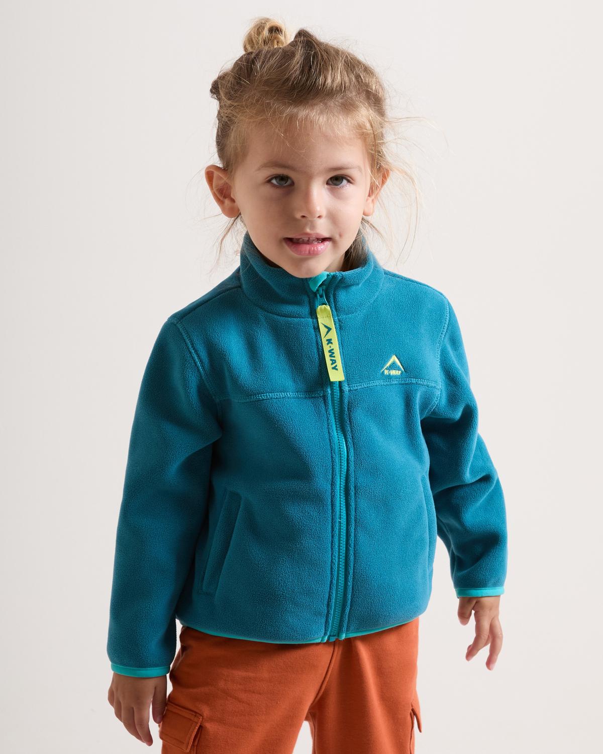 K-Way Kids Timber Full Zip-Up Fleece Top Teal