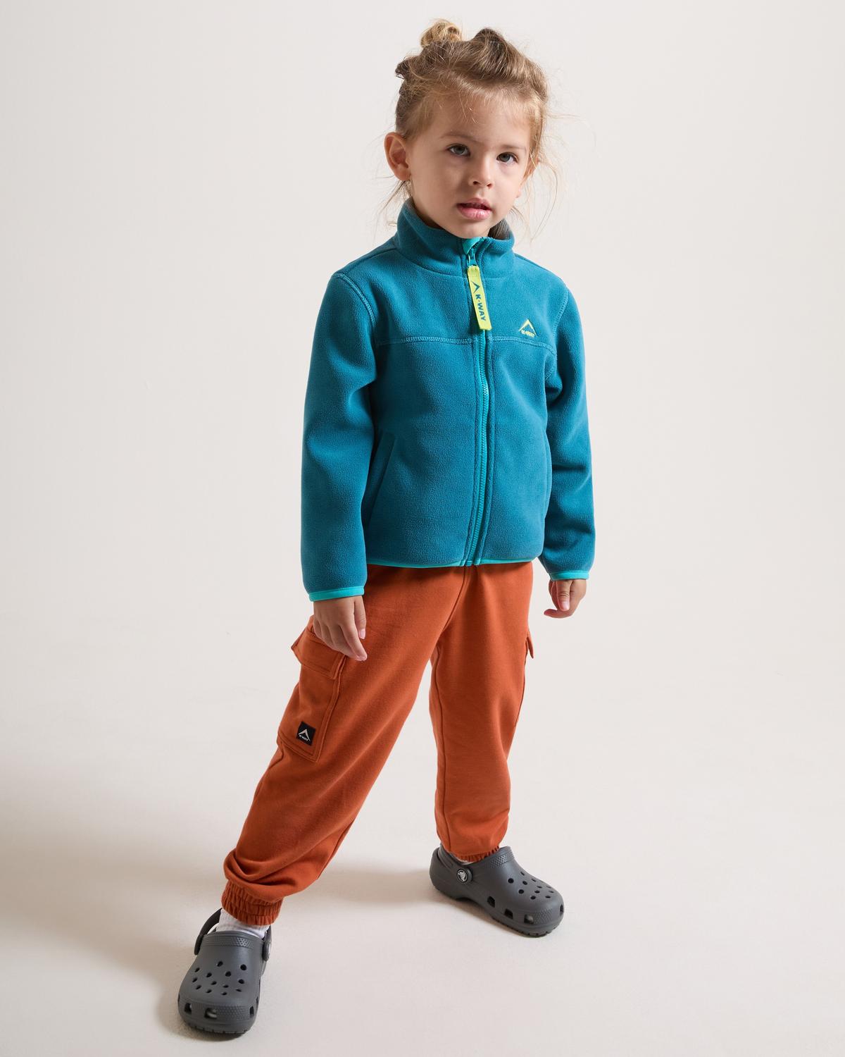 K-Way Kids Timber Full Zip-Up Fleece Top Teal