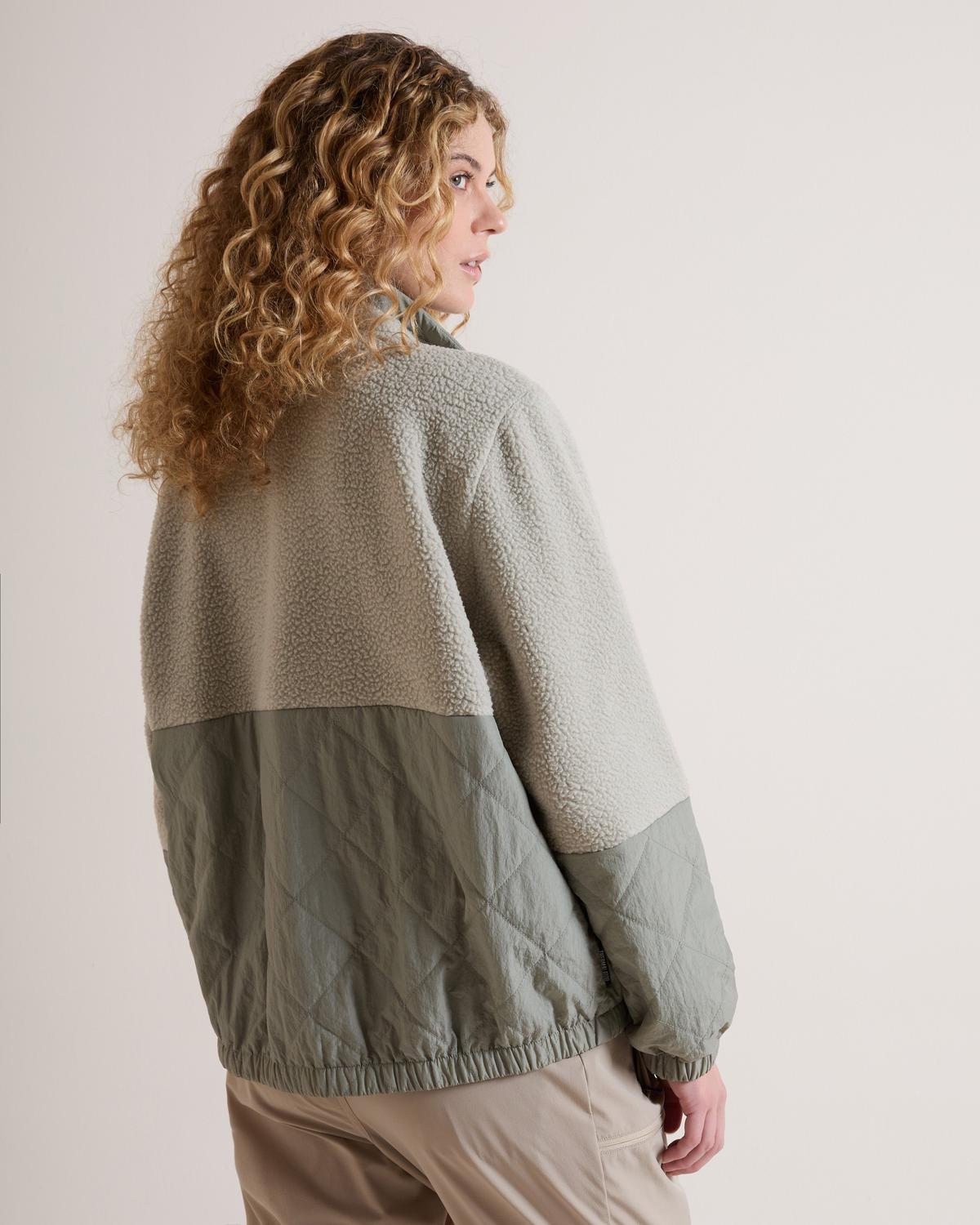 K-WAY Women's Venture Hybrid Borg Fleece Jacket Warm
