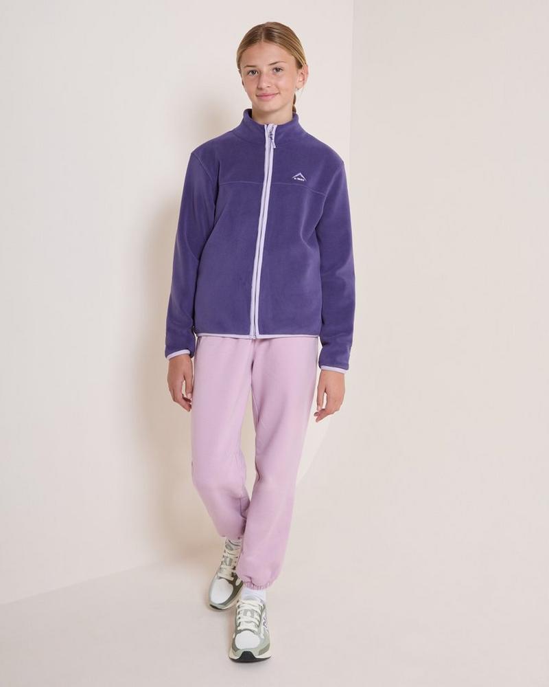 K-Way Youth Wisp Zip-Up Fleece Top Purple