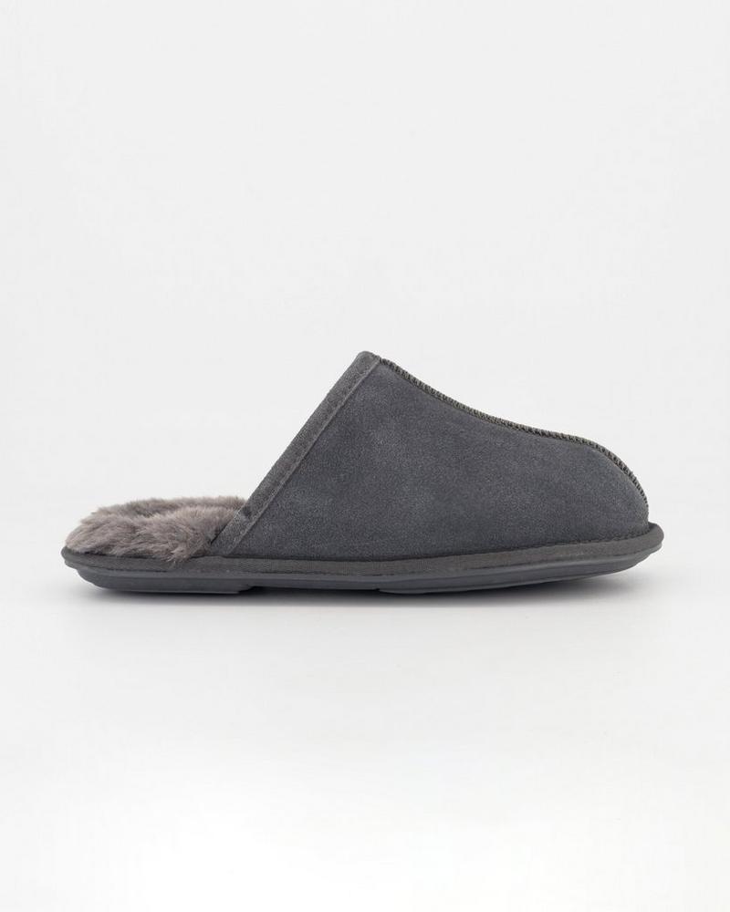 K-Way Elements Coby II Men's Mule Slipper Suede Charcoal