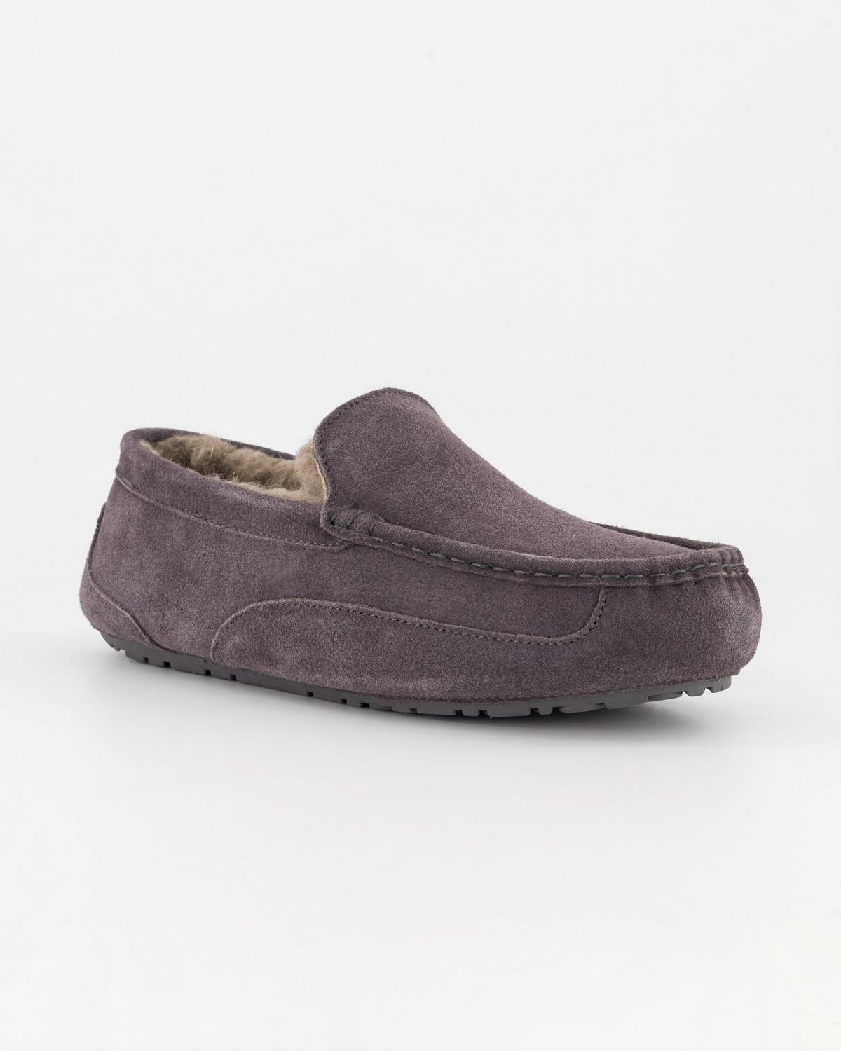 K-WAY Elements Men’s James Moccasin Slippers Charcoal
