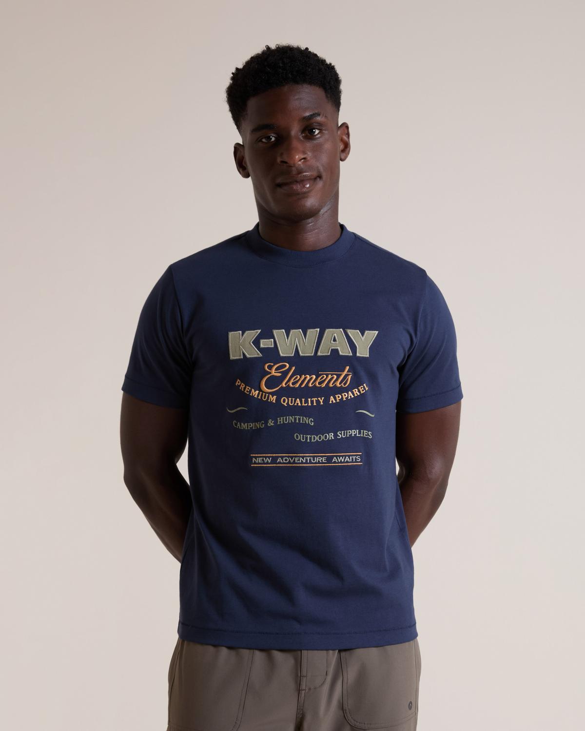 K-WAY Elements Men's Camp Heritage T-Shirt Navy