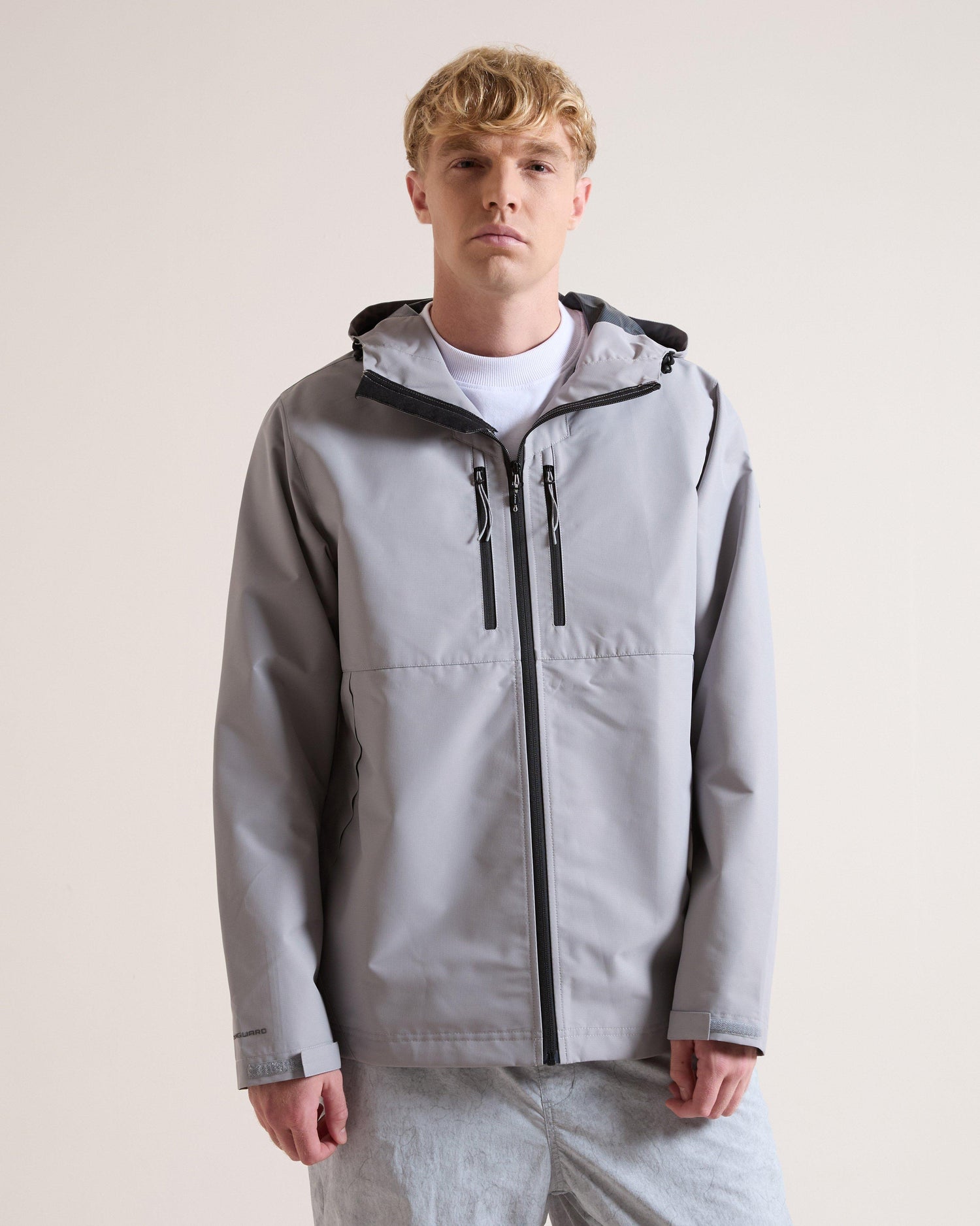 K-Way Men's Letaba Shell Jacket Silver Grey
