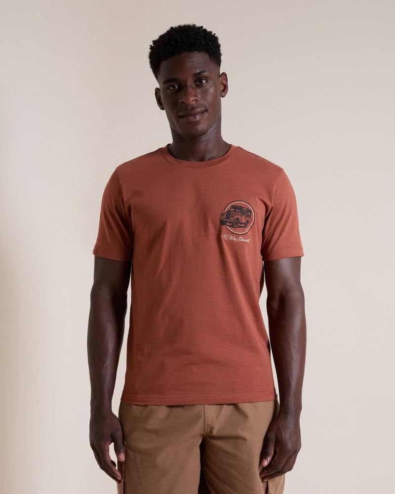 K-Way Elements Men's Terrain Graphic T-Shirt Rust