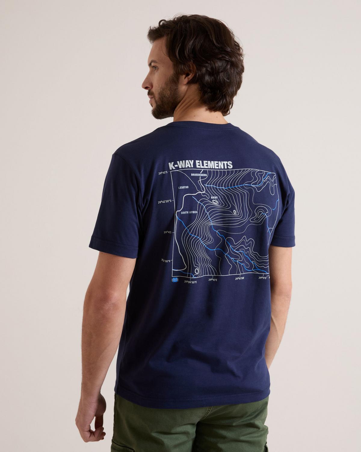 K-Way Elements Southern Drak Men's T-Shirt Graphic Navy