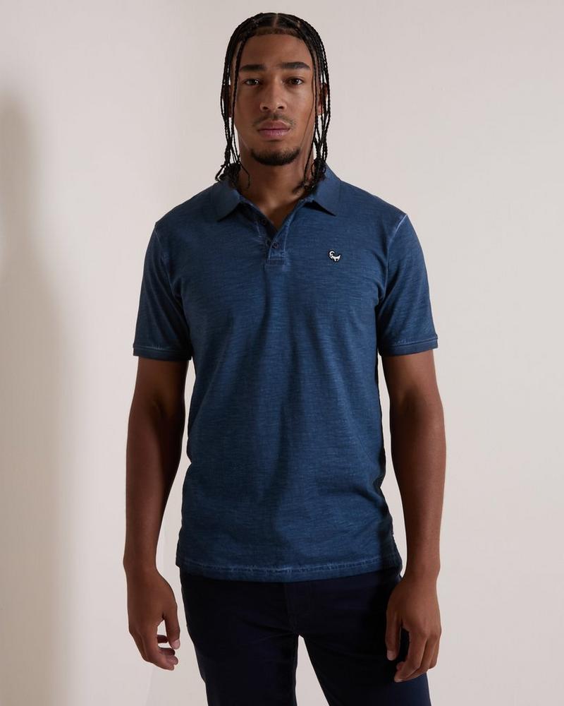 Old Khaki Winston Pigment Slub Polo Shirt Men's Cotton