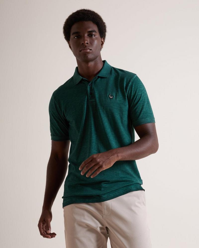 Old Khaki Winston Pigment Slub Polo Shirt Men's Cotton