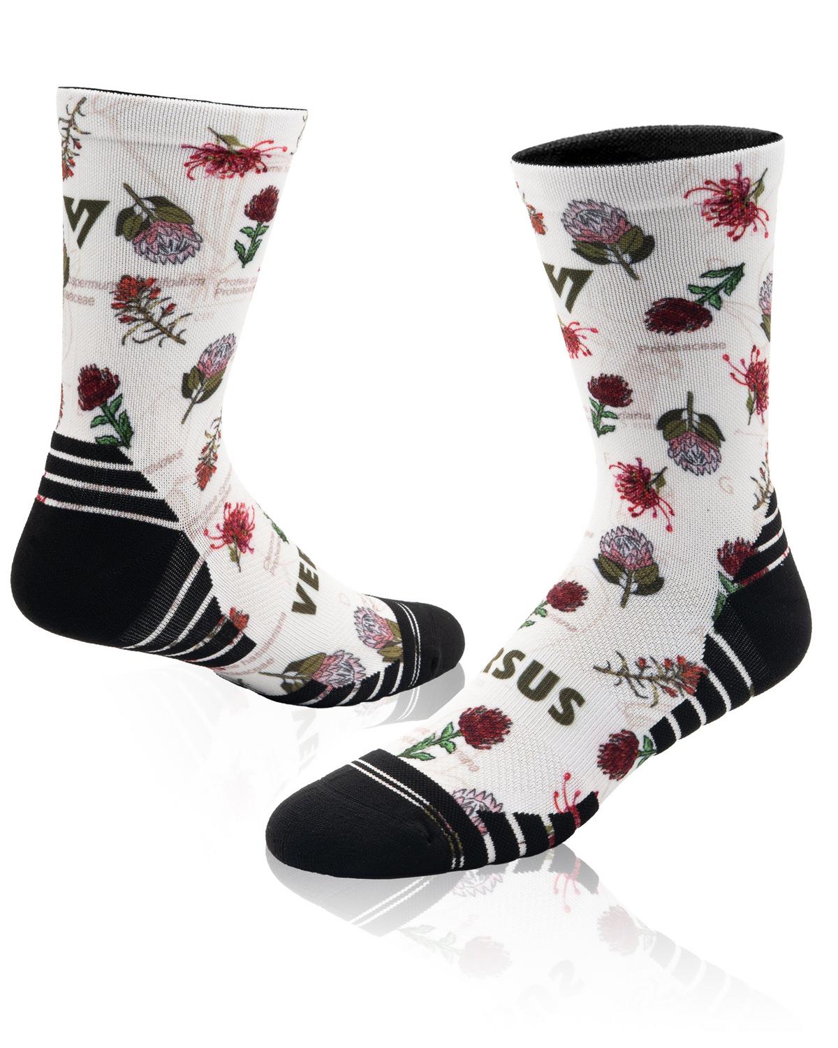 Versus Protea Active Crew Socks Floral Women's Milk Pair